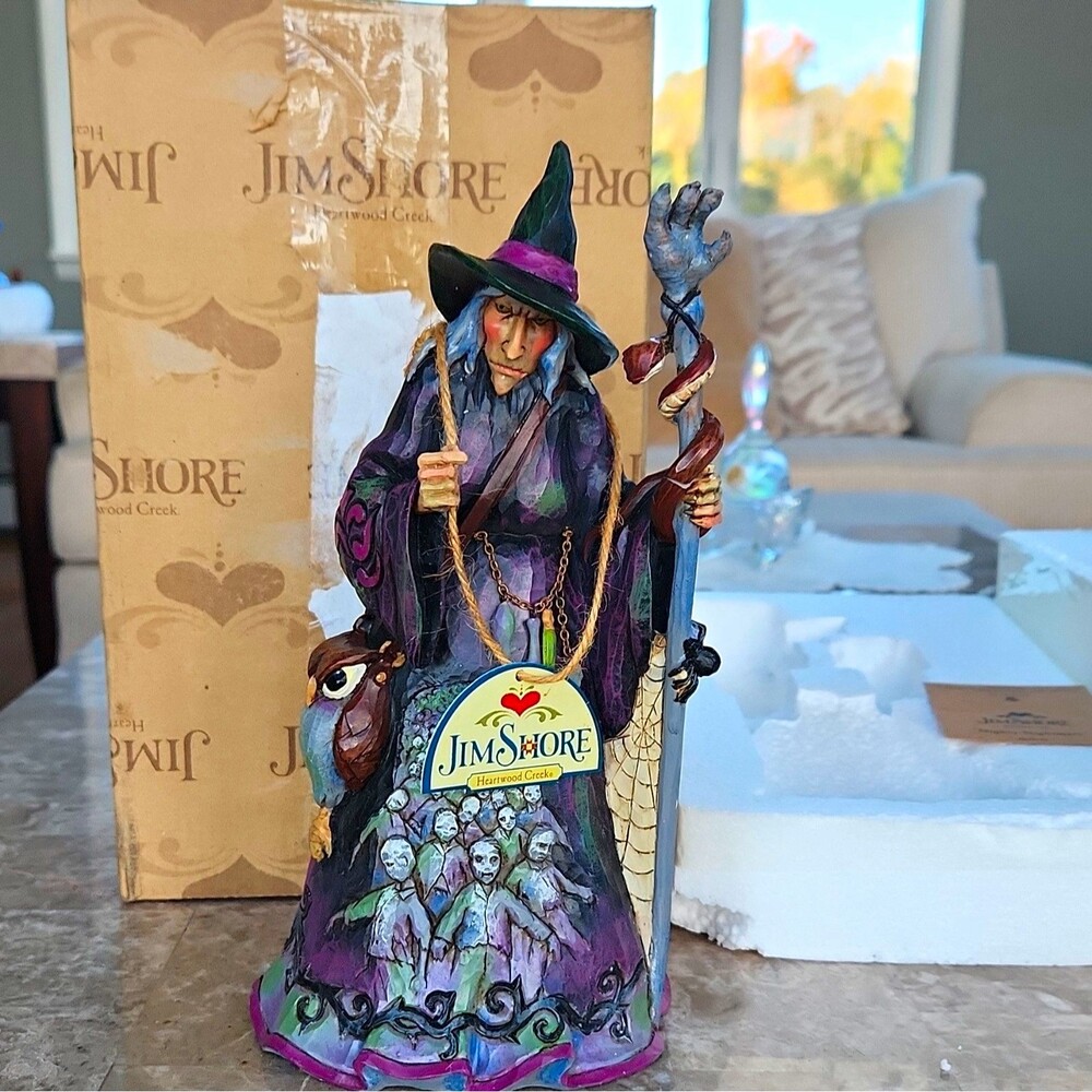 Jim Shore Nighty Nightmare Witch Figurine, In Box